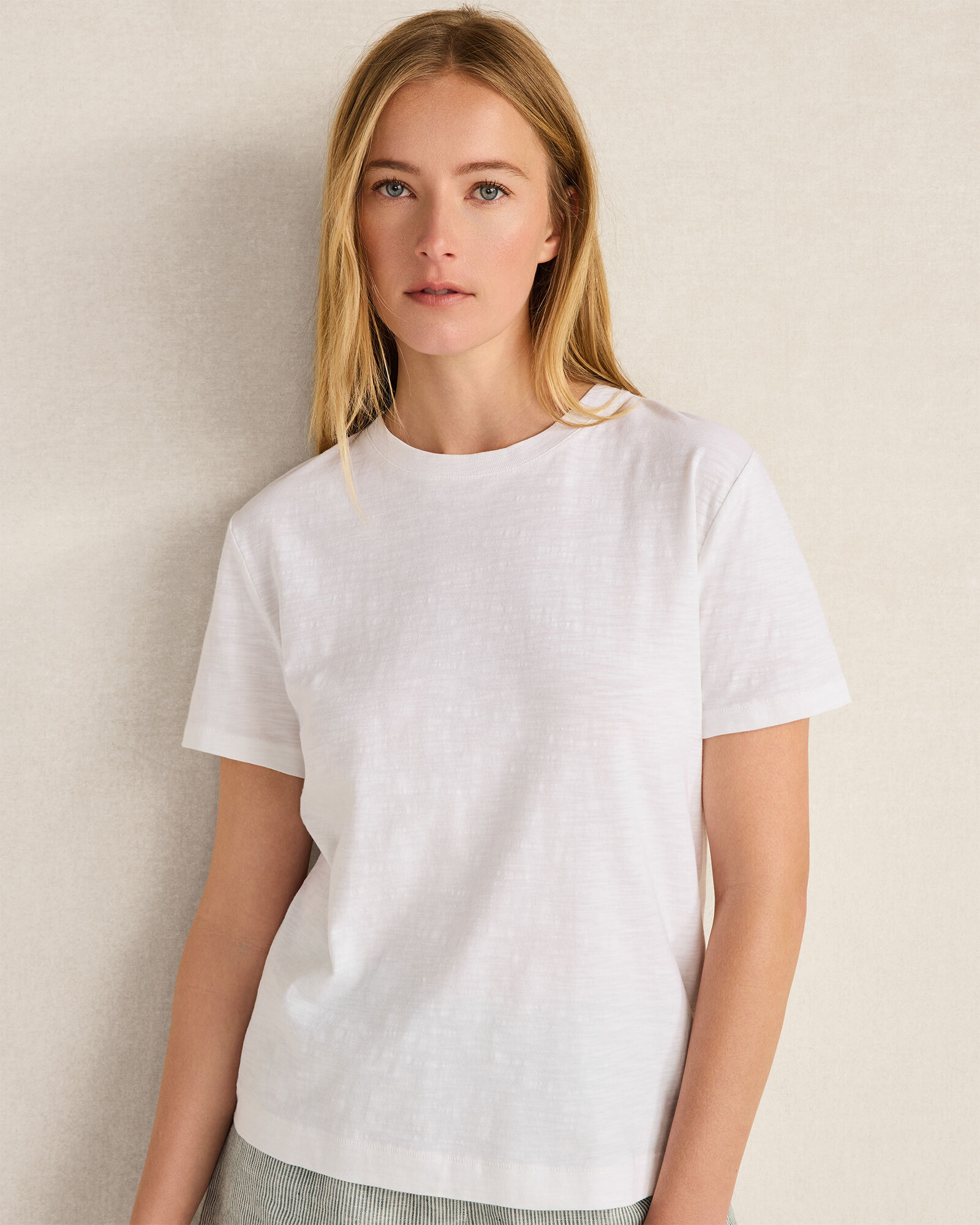 Organic Cotton Slub Jersey Short Sleeve Tee