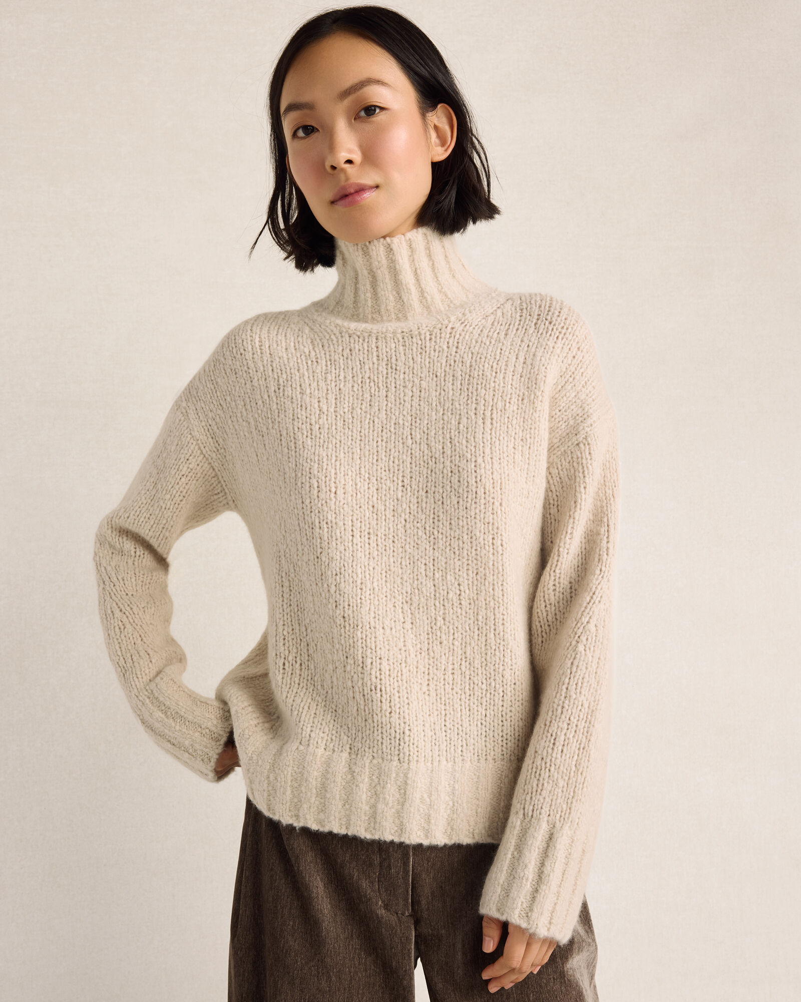 Cashmere Silk Mockneck Sweater