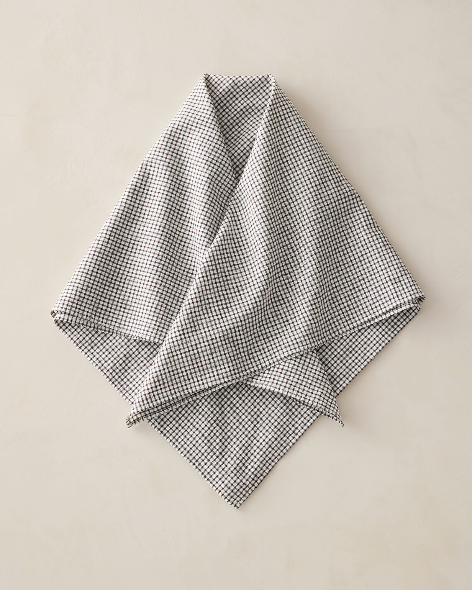 Cotton Linen Gingham Neckerchief
