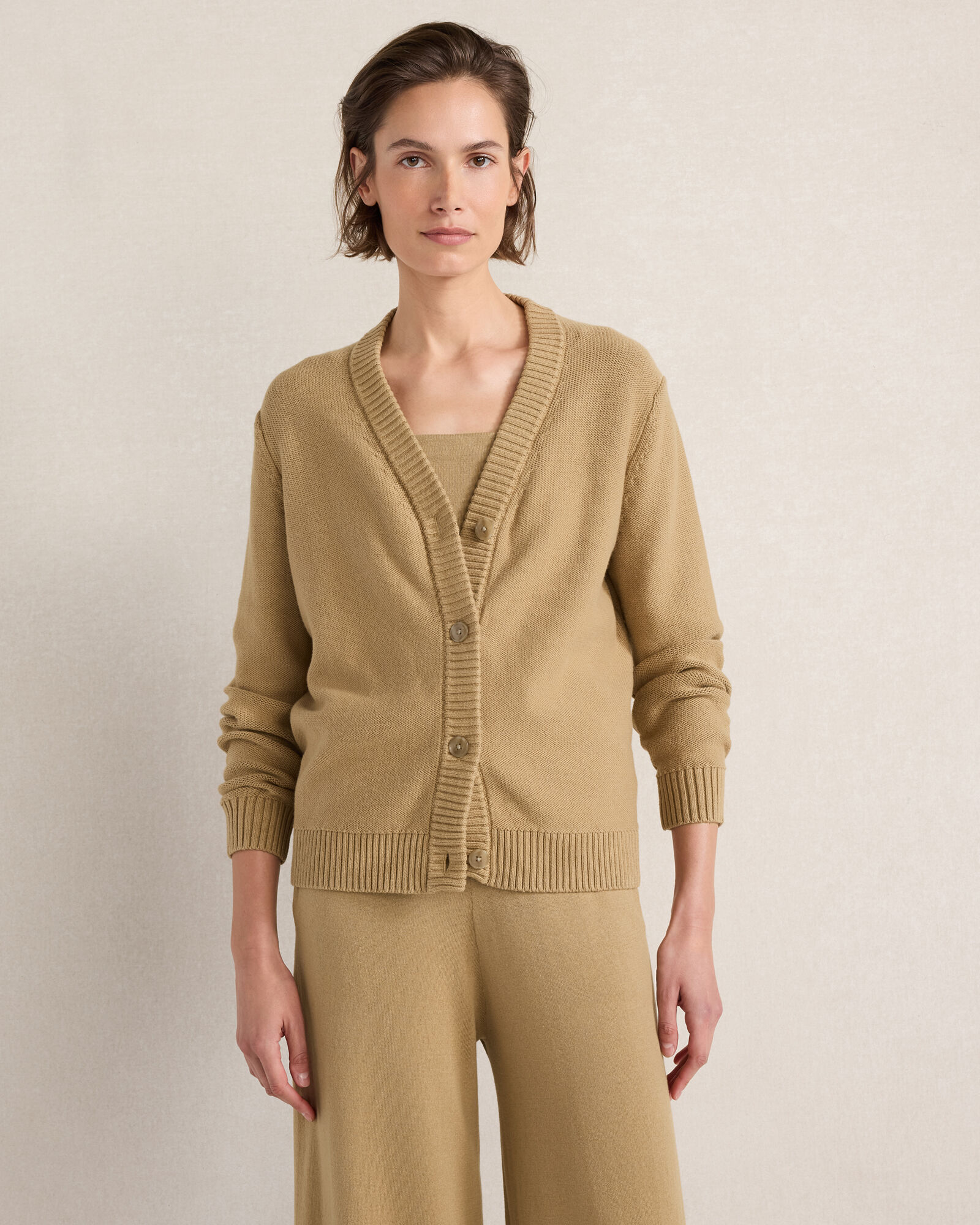 Organic Cotton V-Neck Cardigan
