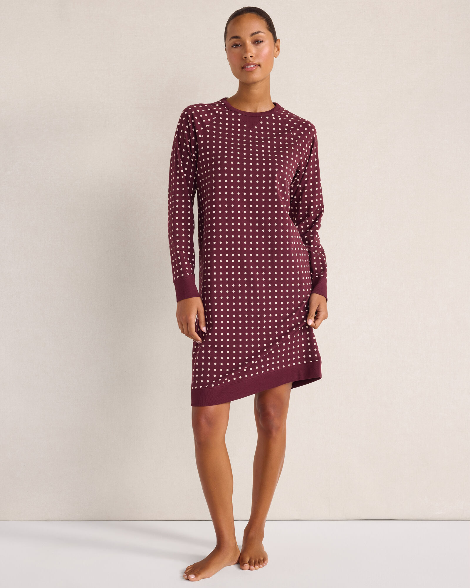 Organic Cotton Jersey Baseball Sleep Dress