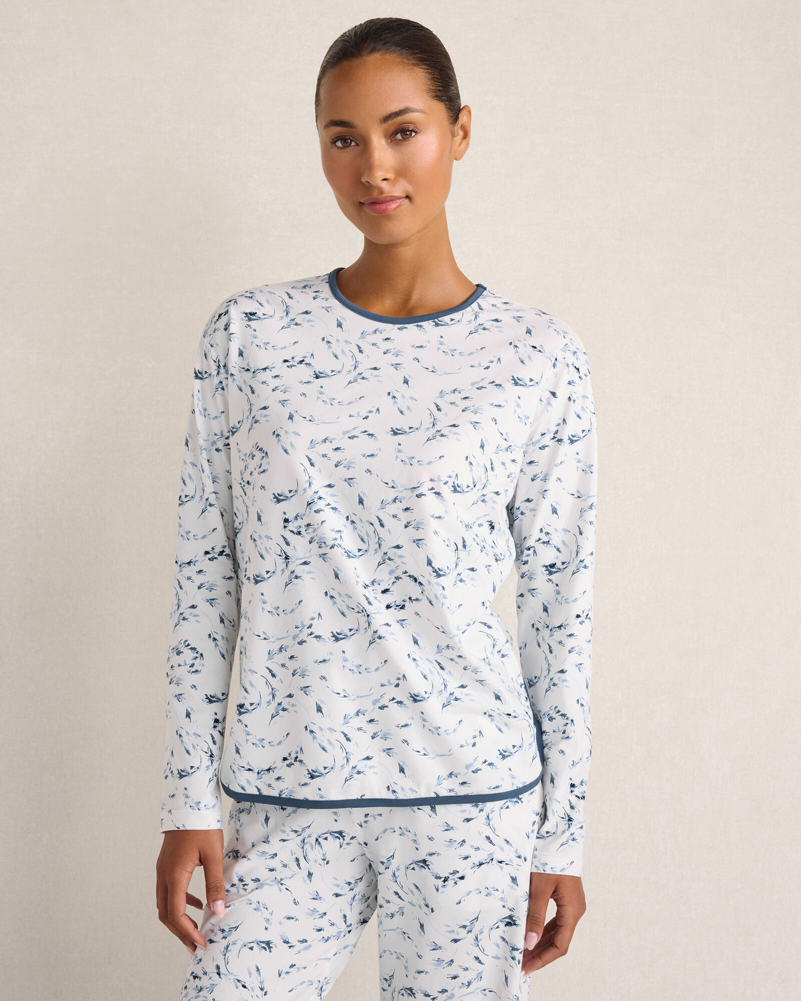 Organic Cotton Jersey Wispy Floral Sleep Top