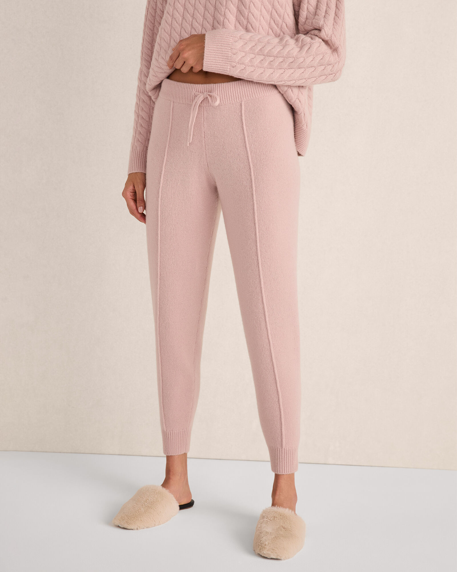 Cashmere Pintuck Joggers