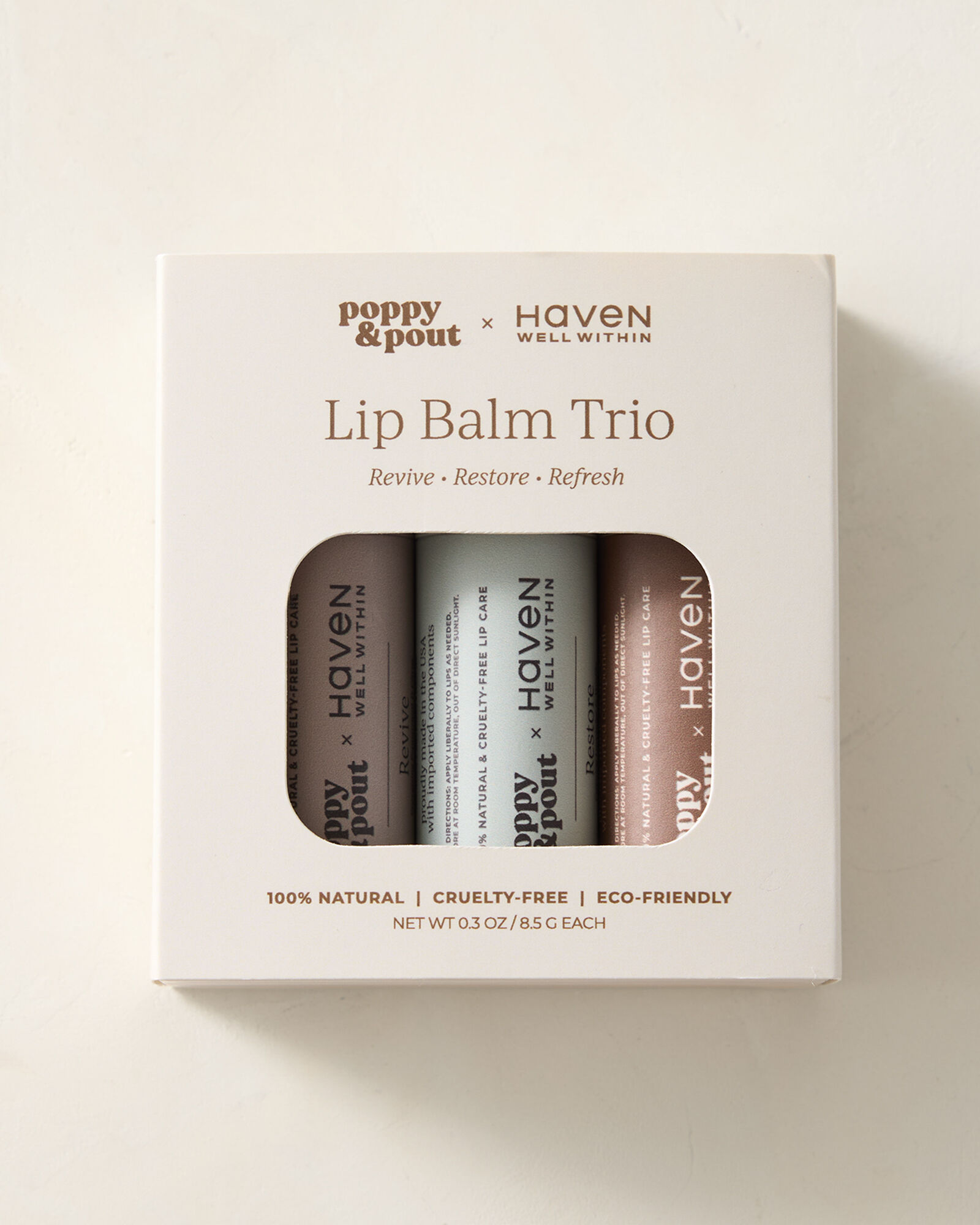 Poppy &amp; Pout x Haven Well Within Lip Balm Trio