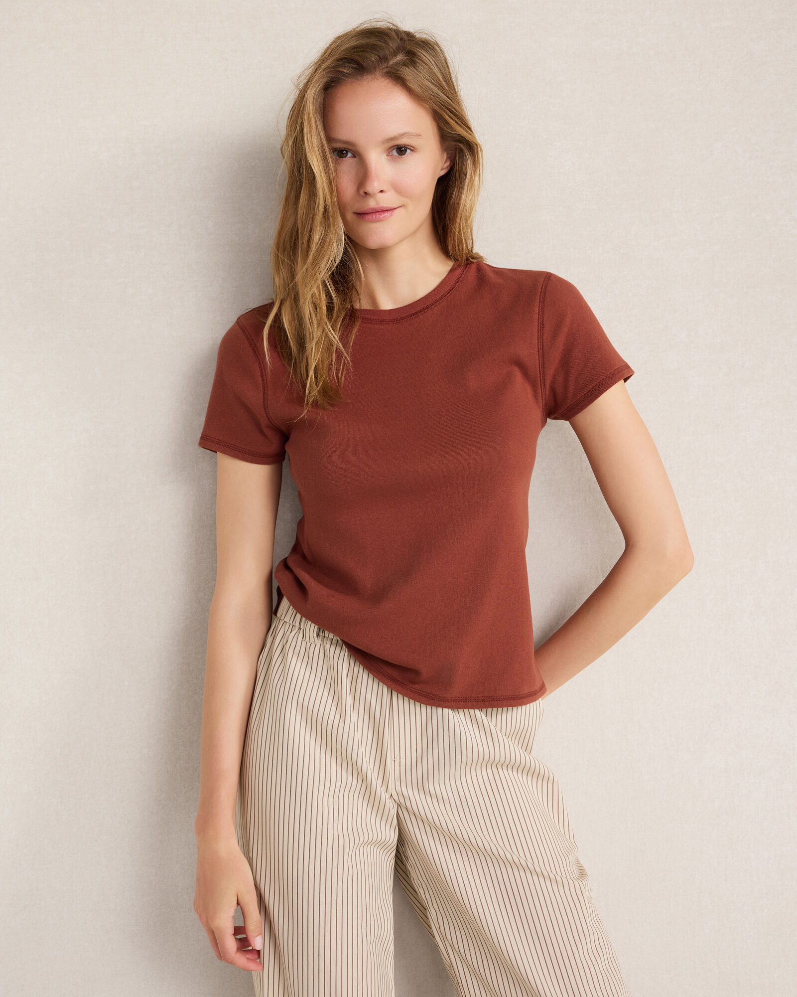 Cotton Slub Fitted Tee