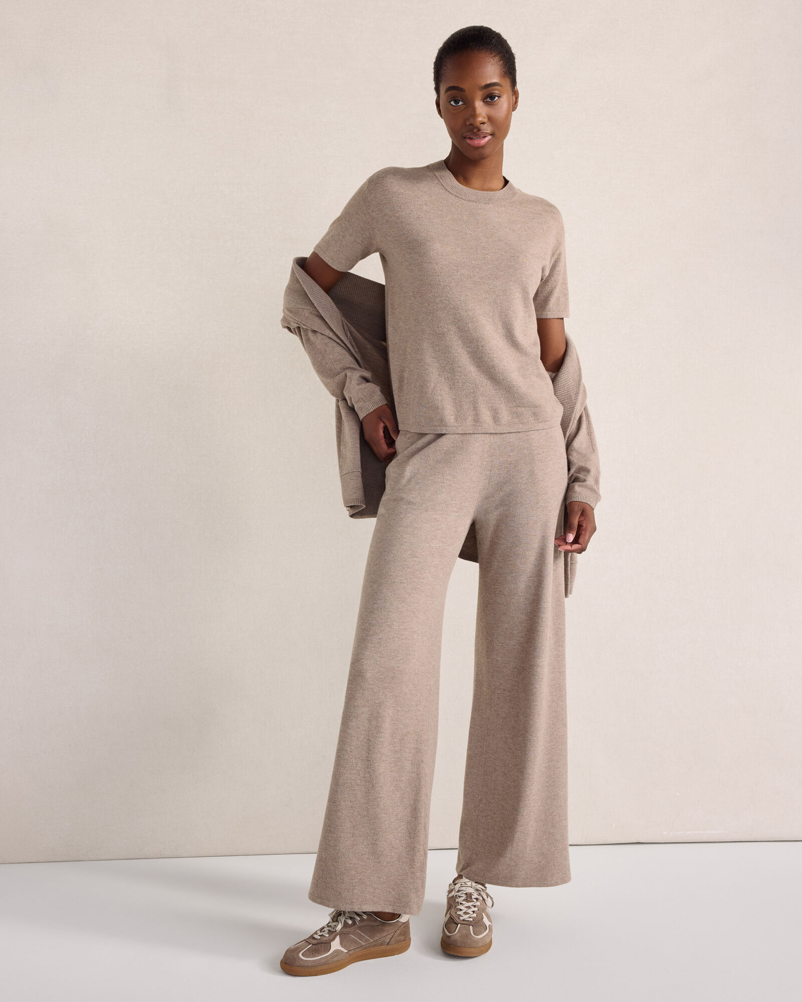 Resti Viscose Blend Wide Leg Pants