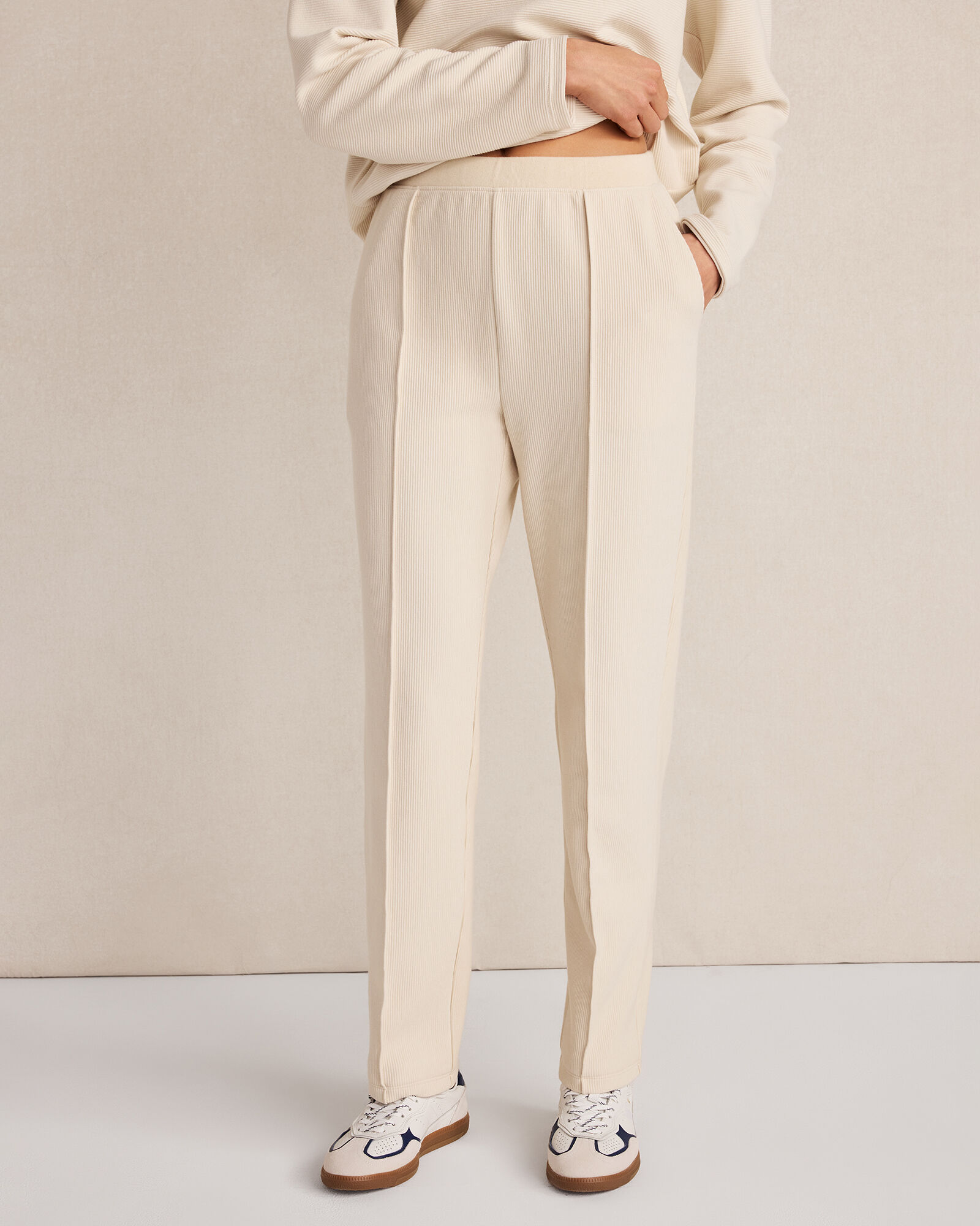Ottoman Rib Tapered Pants