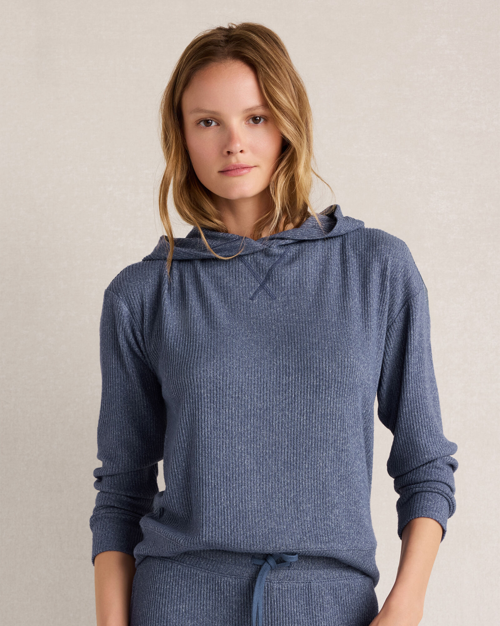 Resti Brushed Rib Knit Hoodie