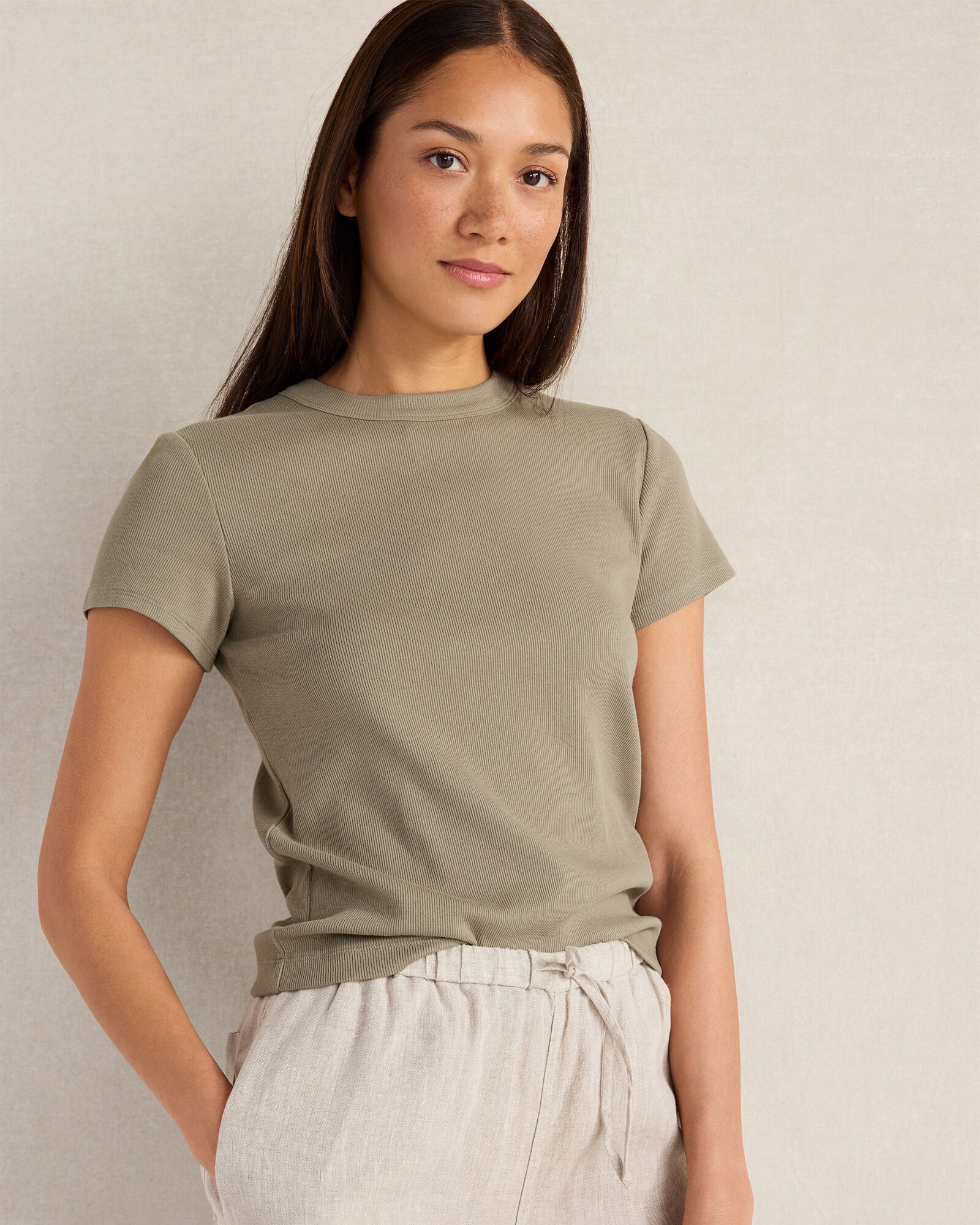 Organic Cotton Short Sleeve Cropped Tee