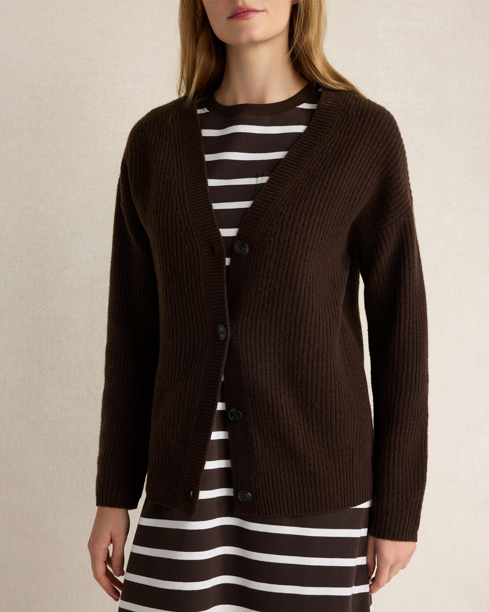 Cashmere Shaker Stitch Cardigan