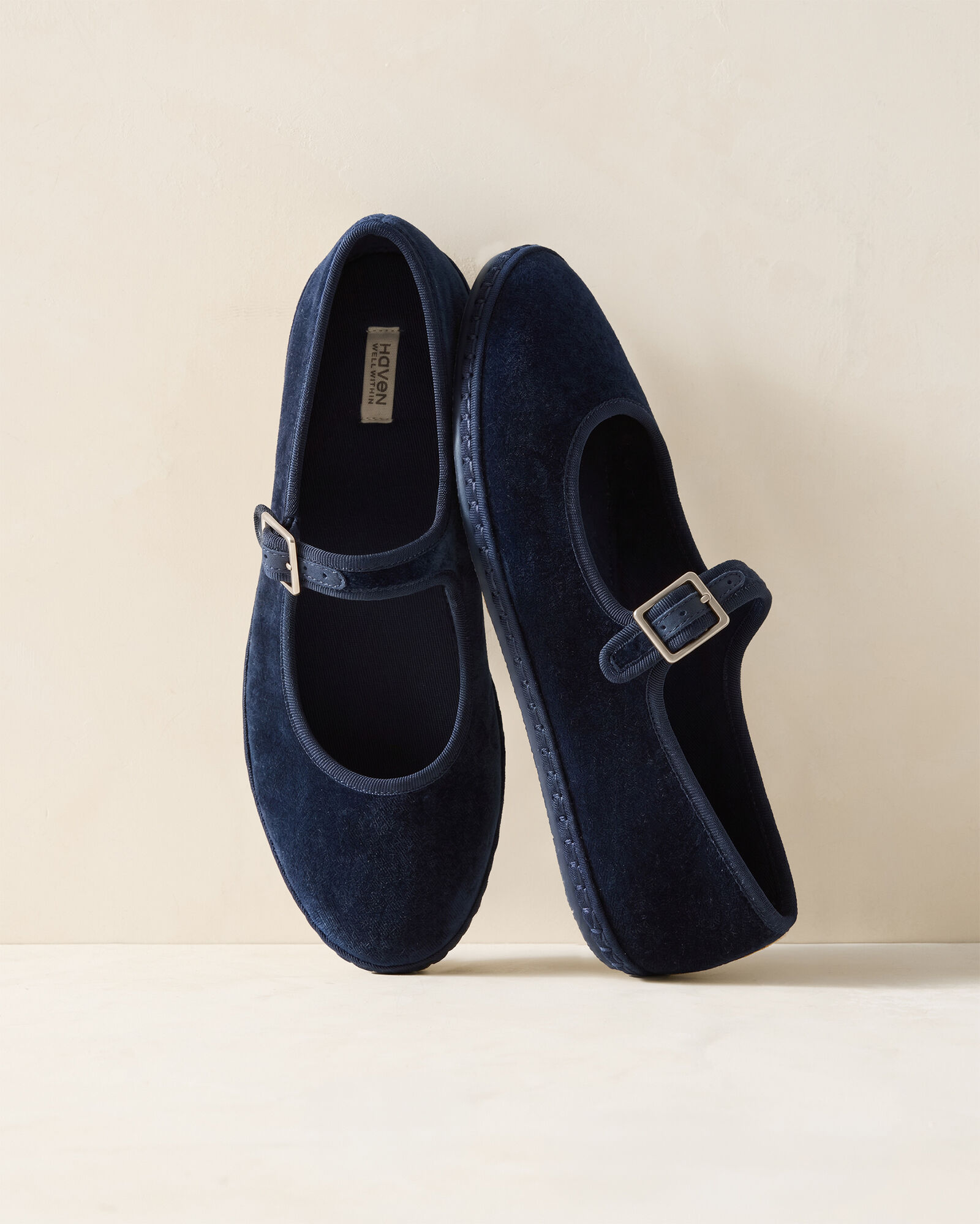 Velvet Mary Jane Ballet Flats