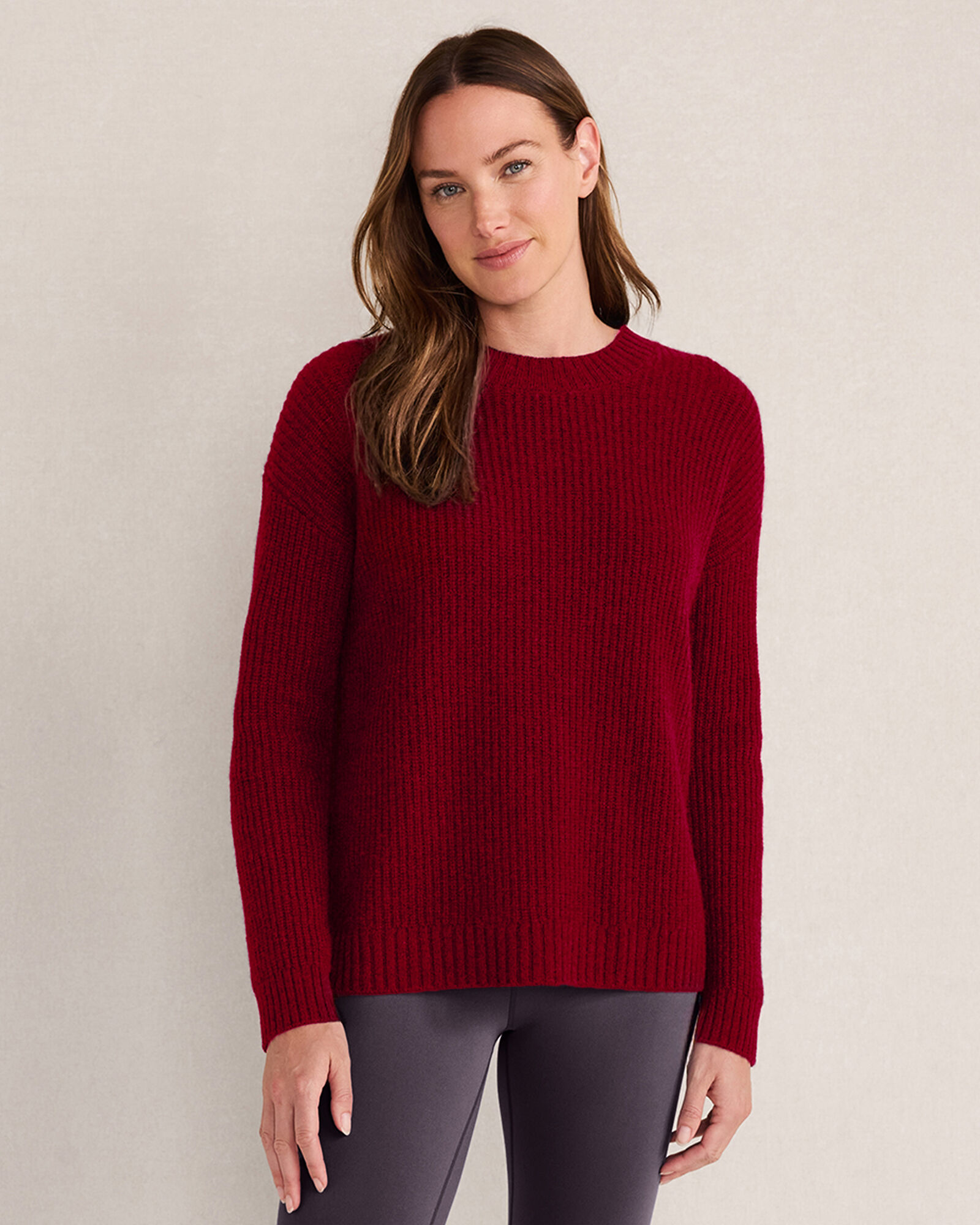 Cashmere Shaker Stitch Crewneck Sweater