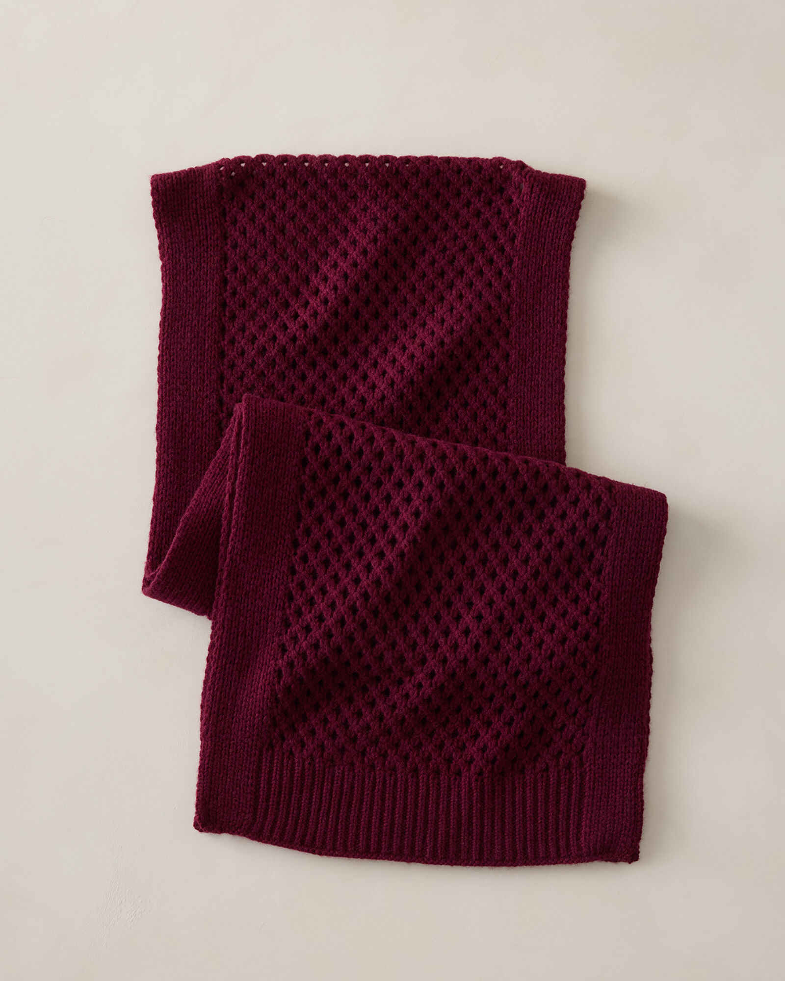 Cashmere Lattice Stitch Scarf