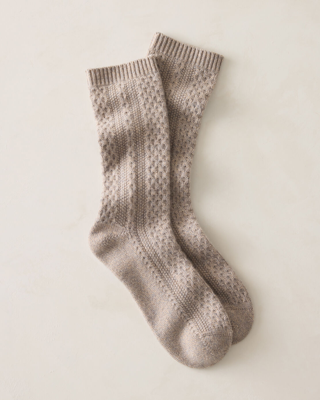 Cashmere Honeycomb Cable Socks