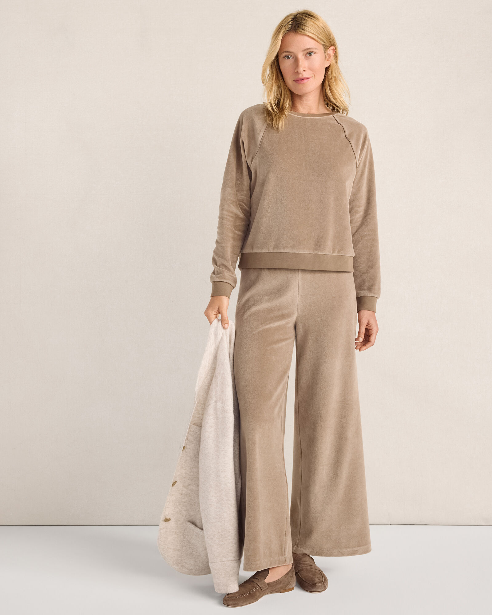 Velour Wide Leg Pants