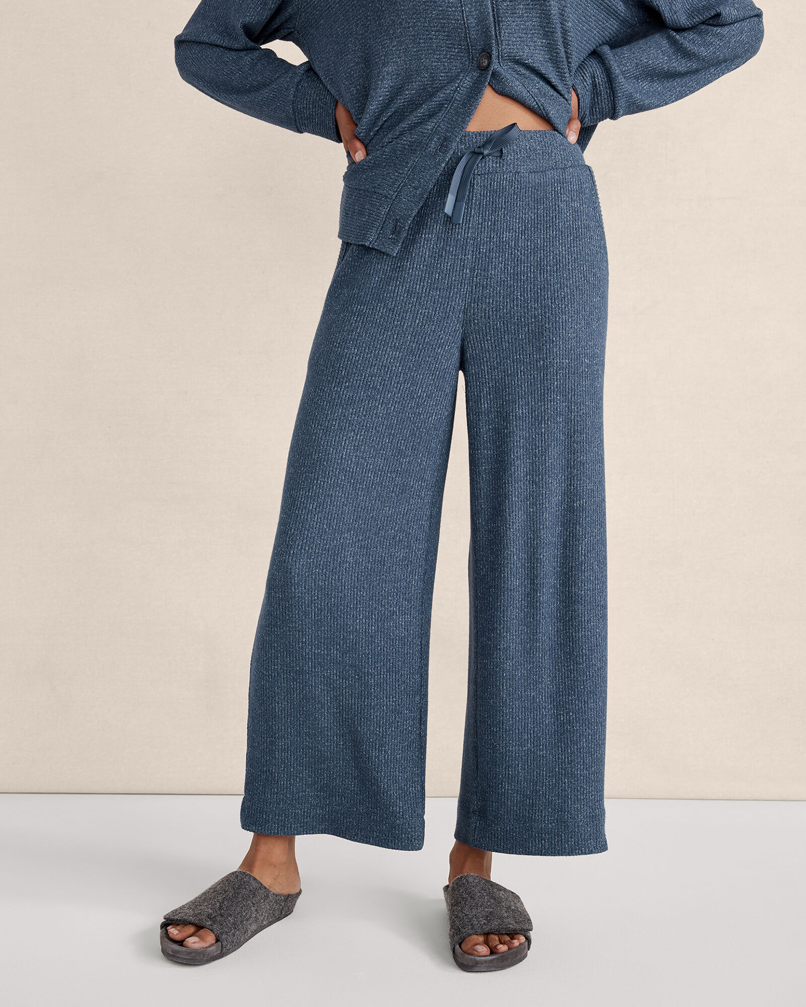 Sweater Knit Wide Leg Pants