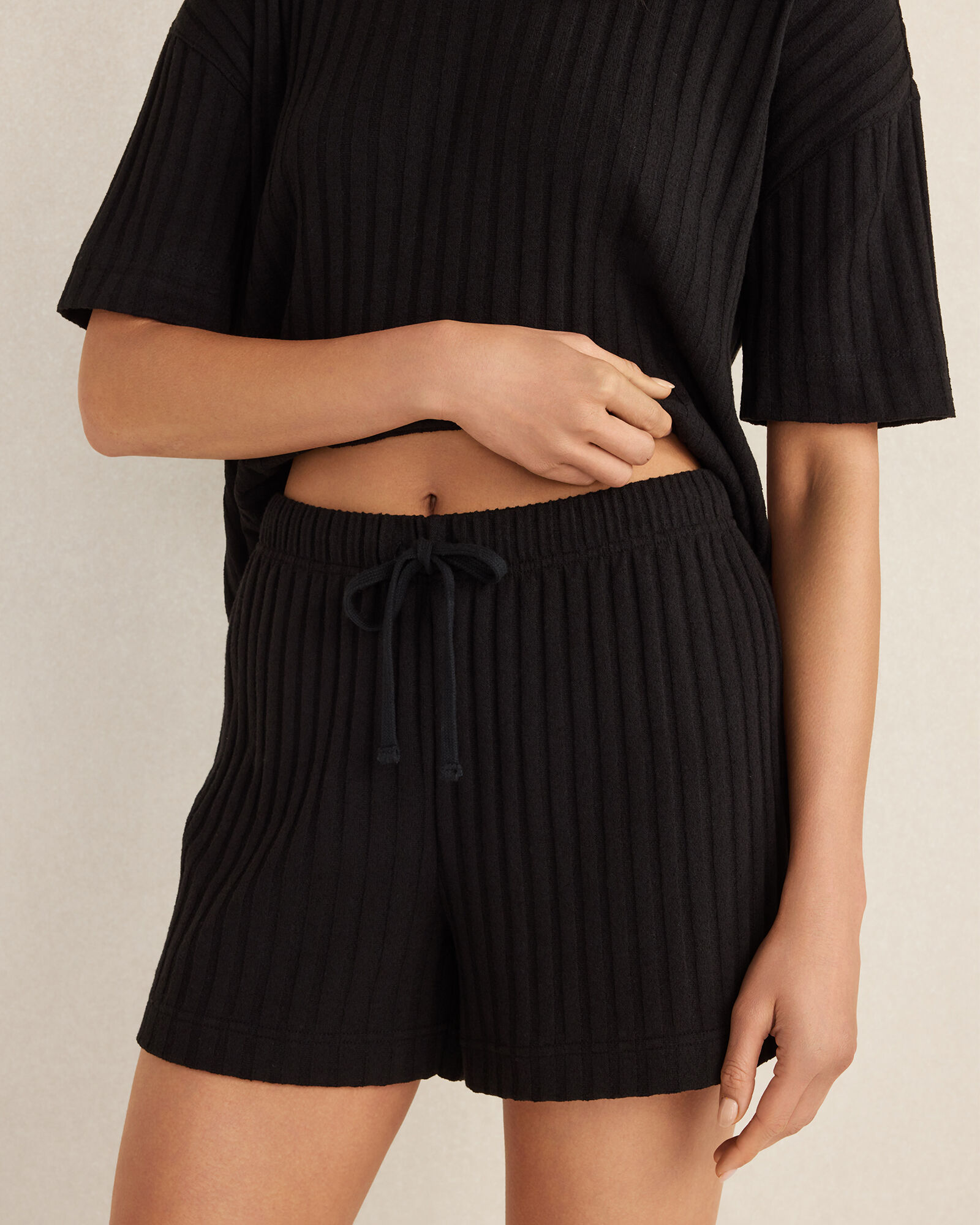 Cotton Wide Rib Shorts