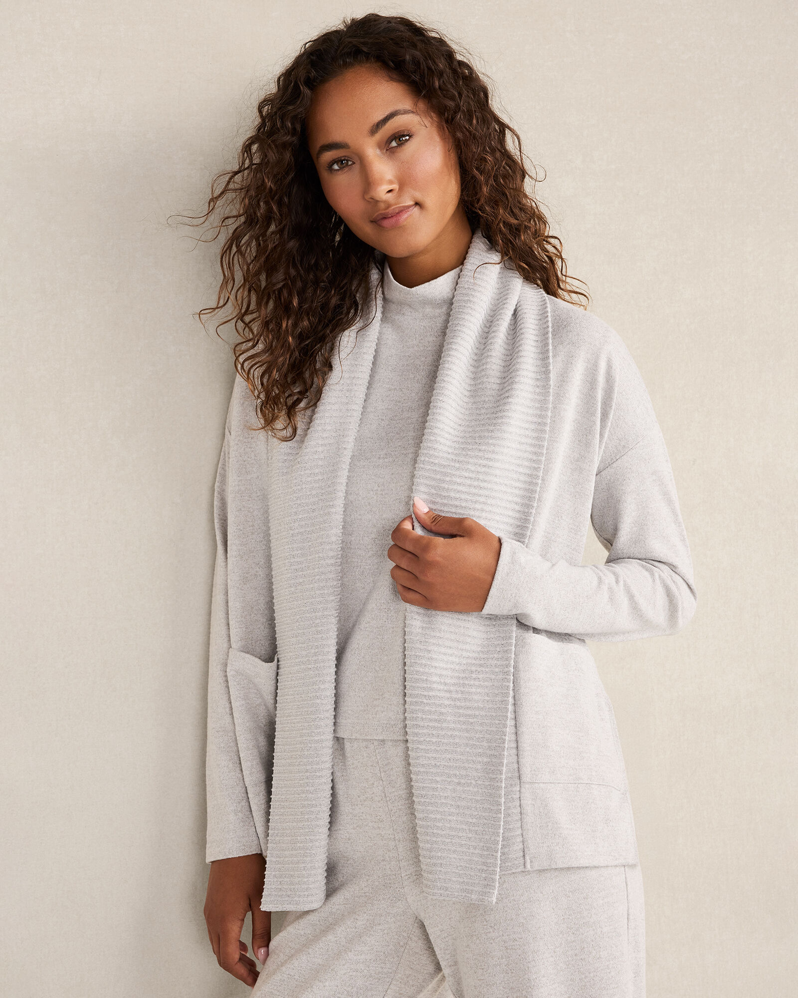 Cozy Knit Open Front Cardigan