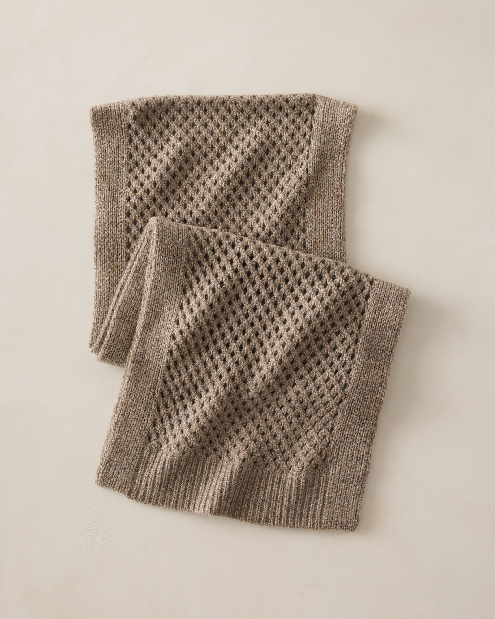 Cashmere Lattice Stitch Scarf