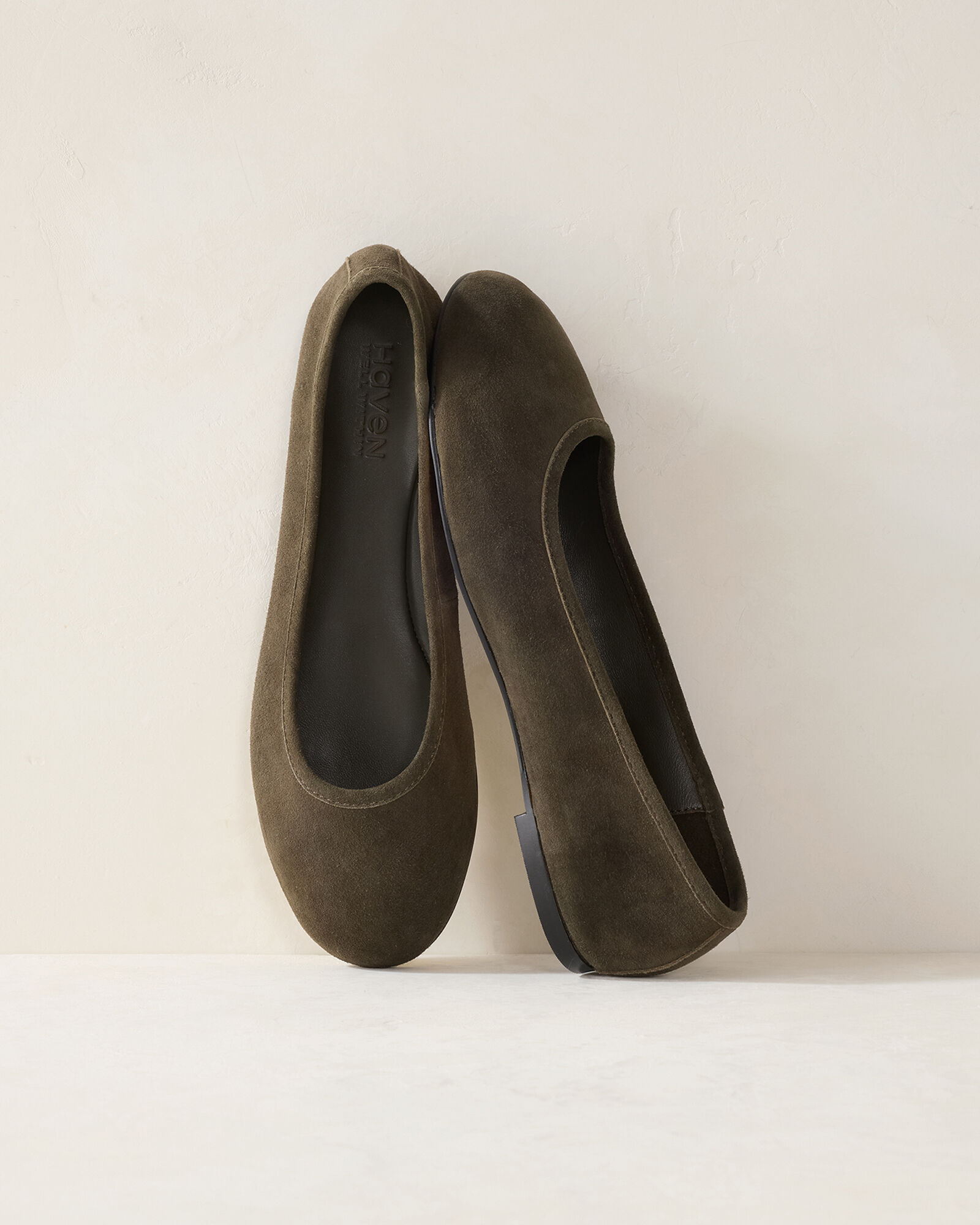 Suede Round Toe Ballet Flats
