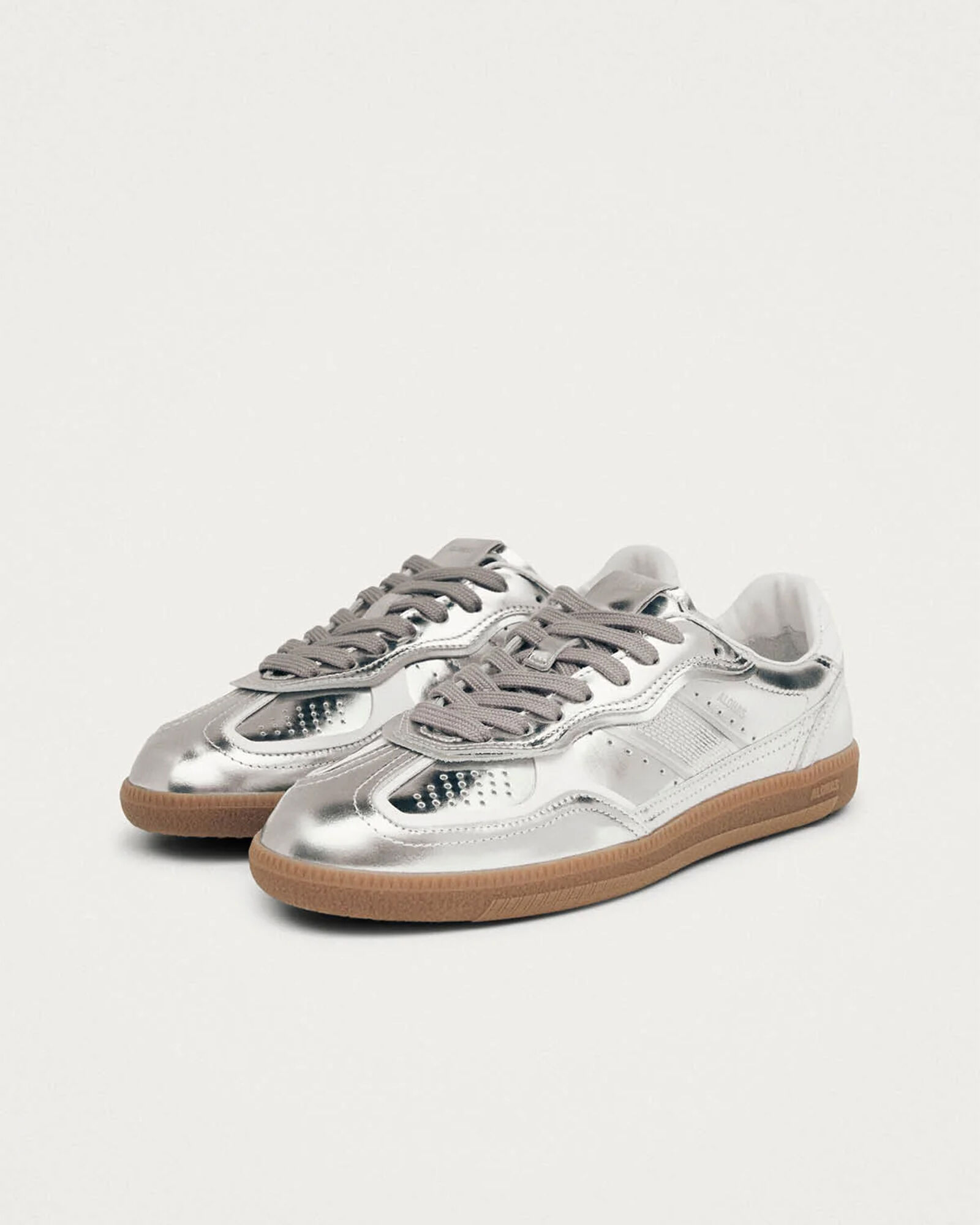 ALOHAS Tb.490 Rife Shimmer Silver Cream Leather Sneakers