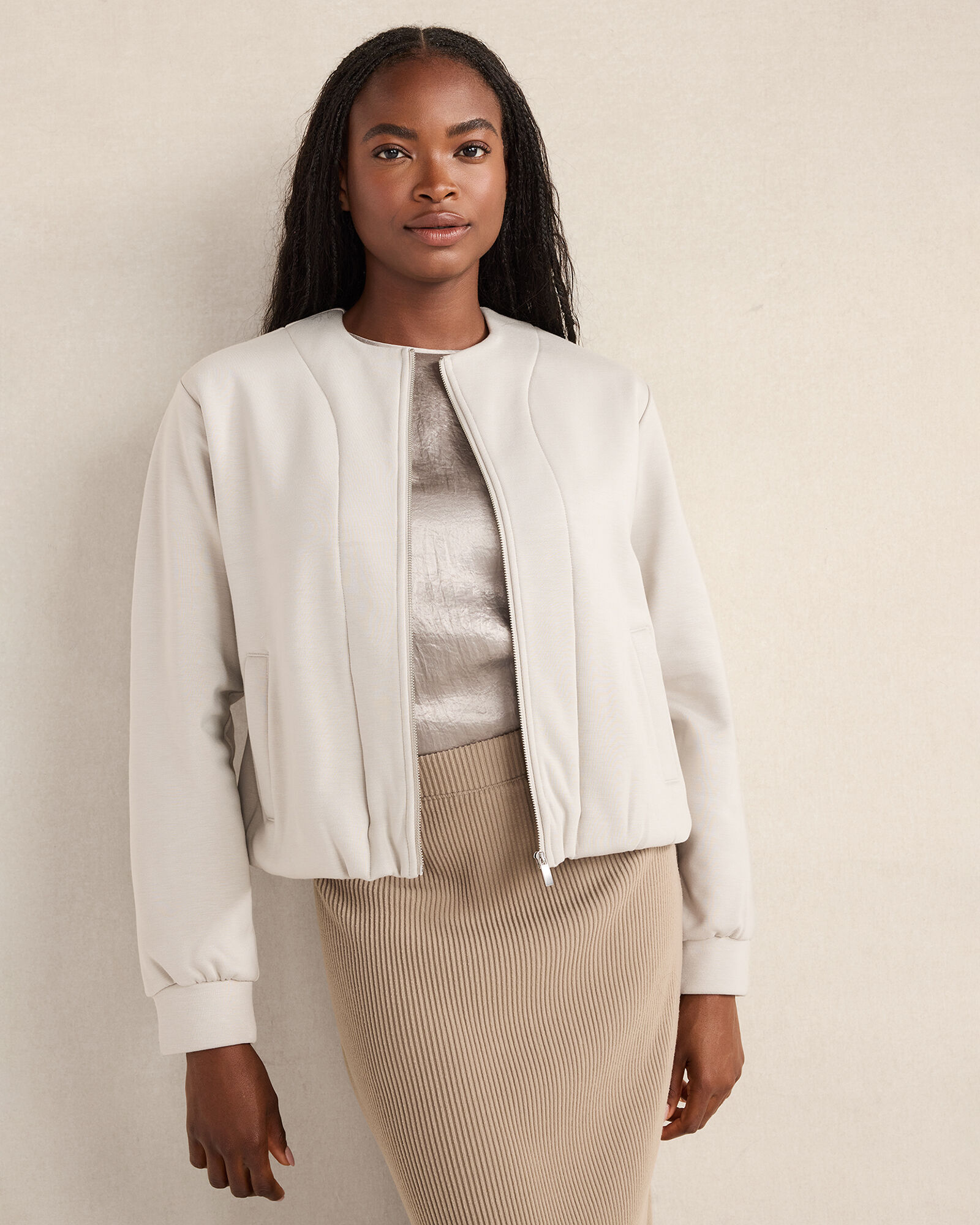Soft-Brushed Fleece Bubble Bomber
