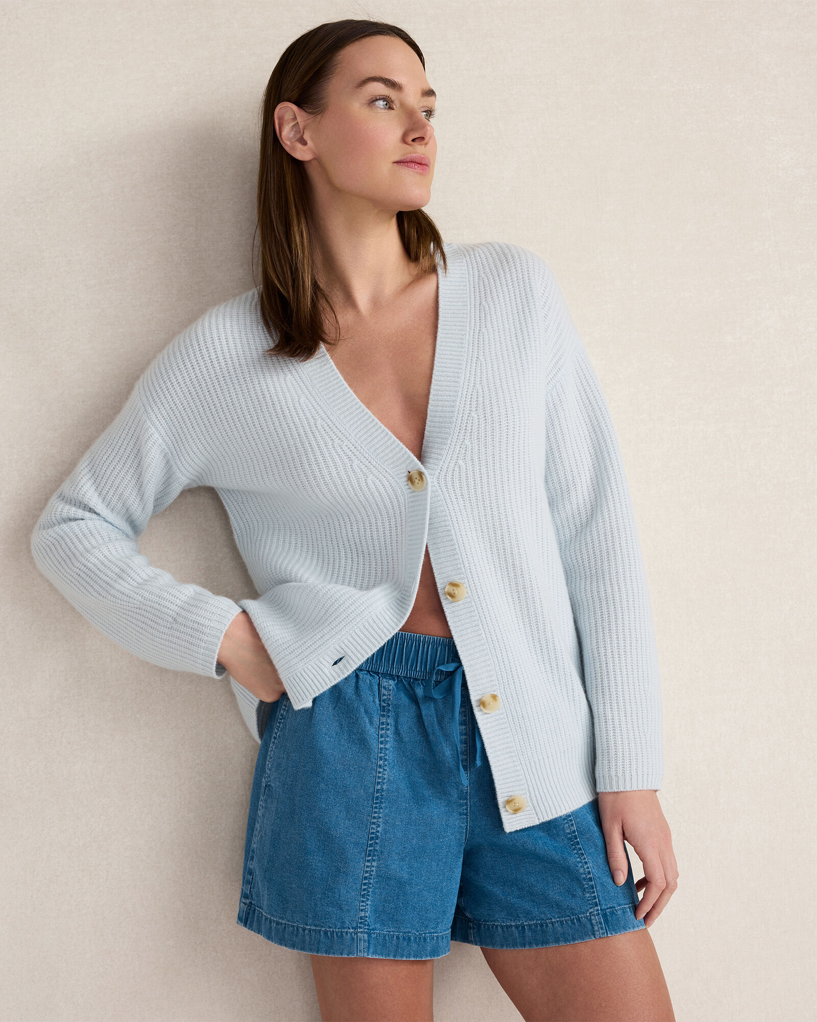 Cashmere Shaker Stitch Cardigan