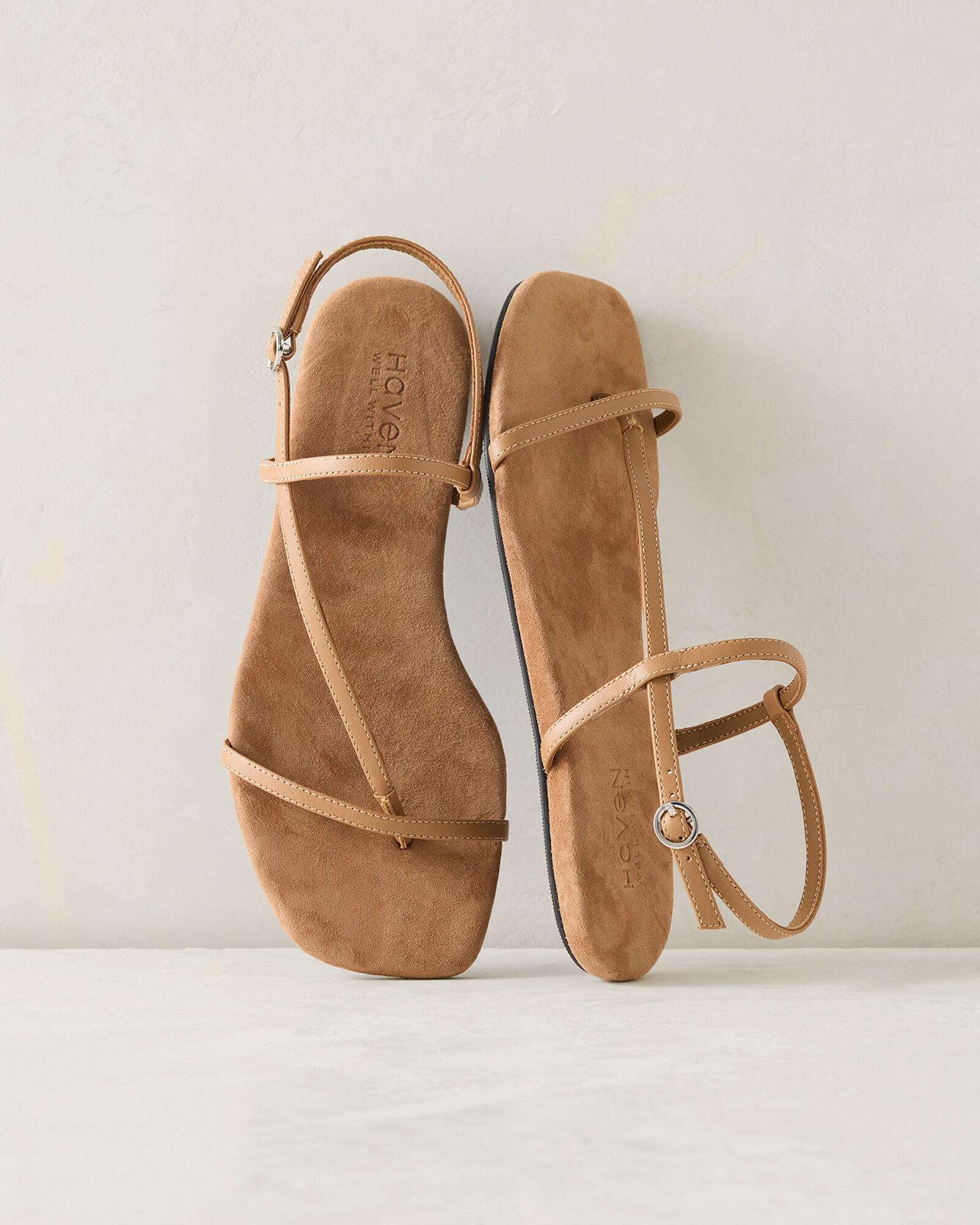 Leather T-Strap Sandals