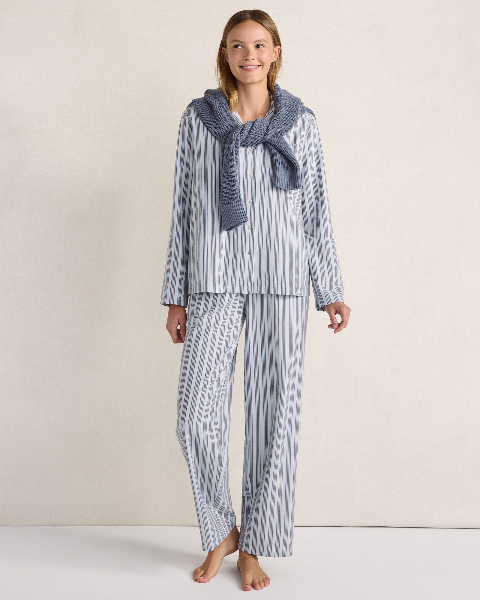 Lightweight Flannel Stripe Pajama Pants